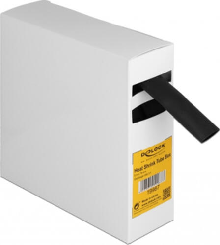DeLOCK Schrumpfschlauch Box, mit Innenkleber, Schrumpfungsrate 3:1, 5 m x 15 mm schwarz