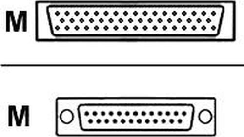 Cisco Smart Serial WIC2/T 26 Pin - RS530 D25 Male DTE Serien-Kabel Blau
