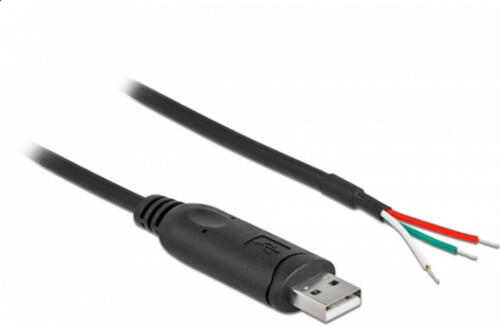 DeLOCK Adapterkabel USB 2.0 Typ-A zu seriell RS-232 mit 3 offenen Kabelenden 2 m