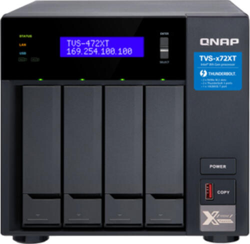 QNAP TVS-472XT NAS Tower Ethernet/LAN Schwarz