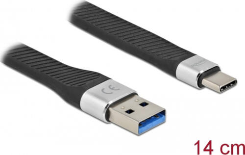 DeLOCK 86938 USB Kabel 0,14 m USB 3.2 Gen 1 (3.1 Gen 1) USB C USB A Schwarz