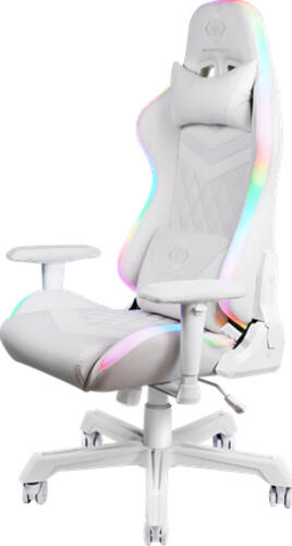Deltaco GAM-080-W Videospiel-Stuhl Gaming-Sessel Gepolsterter Sitz Weiß