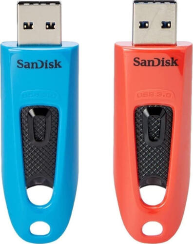 SanDisk Ultra USB-Stick 64 GB USB Typ-A 3.2 Gen 1 (3.1 Gen 1) Blau, Rot