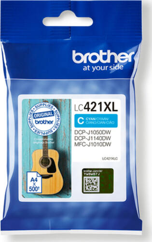 Brother LC-421XLC Druckerpatrone 1 St&uuml;ck&lpar;e&rpar; Original Hohe &lpar;XL-&rpar; Ausbeute Cyan