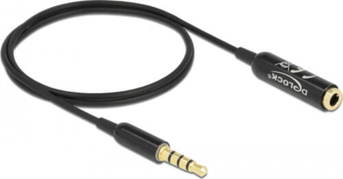 DeLOCK 66074 Audio-Kabel 0,5 m 3.5mm Schwarz, Silber