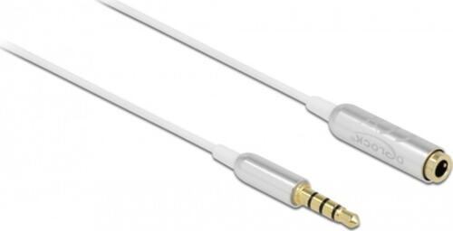 DeLOCK 66072 Audio-Kabel 0,5 m 3.5mm Silber, Weiß