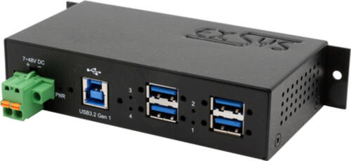 EXSYS EX-1185HMVS-2 Schnittstellen-Hub USB 3.2 Gen 1 (3.1 Gen 1) Type-B 5000 Mbit/s Schwarz