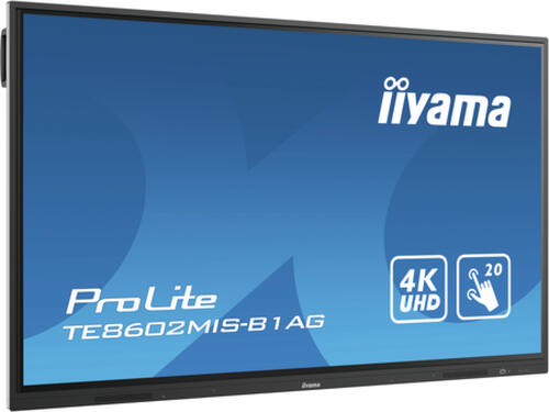 iiyama TE8602MIS-B1AG Signage-Display Interaktiver Flachbildschirm 2,18 m (86) IPS WLAN 350 cd/m 4K Ultra HD Schwarz Touchscreen Eingebauter Prozessor Android 9.0
