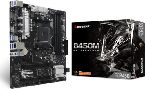 Biostar B450MX-S Motherboard AMD B450 Sockel AM4 micro ATX