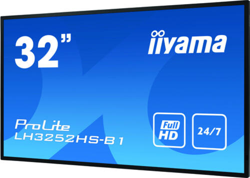 iiyama LH3252HS-B1 Signage-Display Digital Signage Flachbildschirm 80 cm (31.5) IPS 400 cd/m Full HD Schwarz Eingebauter Prozessor Android 8.0