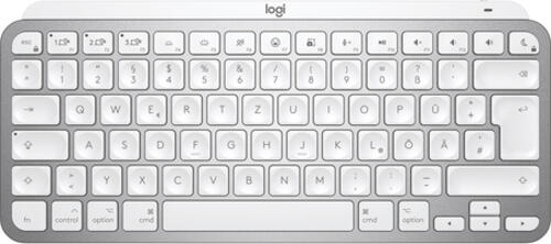 Logitech MX Keys Mini For Mac Minimalist Wireless Illuminated Keyboard Tastatur Bluetooth QWERTY Englisch Weiß