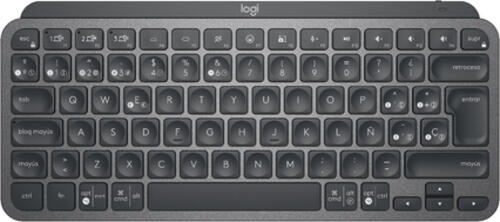 Logitech MX Keys Mini Tastatur RF Wireless + Bluetooth QWERTY Spanisch Graphit