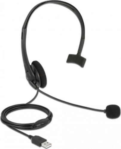 DeLOCK 27177 Kopfhörer & Headset Kabelgebunden Kopfband USB Typ-A Schwarz