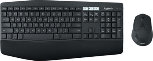 Logitech MK850 Performance Wireless Keyboard and Mouse Combo Tastatur Maus enthalten B&uuml;ro RF Wireless &plus; Bluetooth Hebr&auml;isch Schwarz&comma; Wei&szlig;