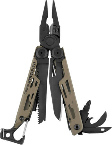 Leatherman SIGNAL Multi-Tool-Zange Taschengröße 19 Werkzeug Schwarz, Beige