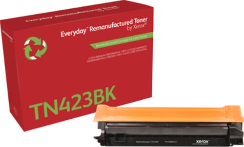 Everyday  Schwarz wiederaufbereiteter Toner von Xerox, kompatibel mit Brother TN423BK, High capacity