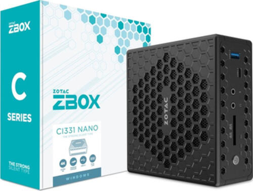 Zotac ZBOX nano CI331 Intel Celeron N N5100 4 GB DDR4-SDRAM 120 GB SSD Windows 10 Pro N Mini PC Mini-PC Schwarz