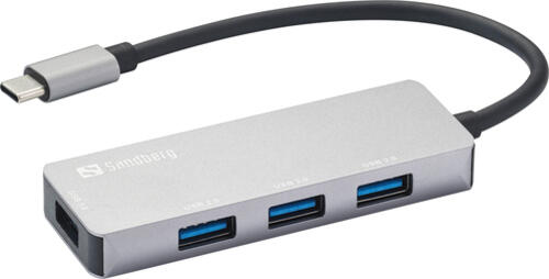 Sandberg 336-32 Schnittstellen-Hub USB 3.2 Gen 1 (3.1 Gen 1) Type-C 5000 Mbit/s Grau