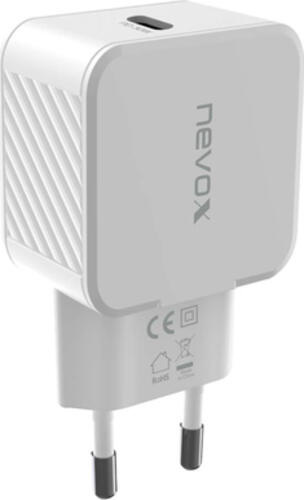 nevox 2008 Ladegerät für Mobilgeräte Digitalkamera, MP3, PDA, Smartphone Weiß AC Schnellladung Drinnen