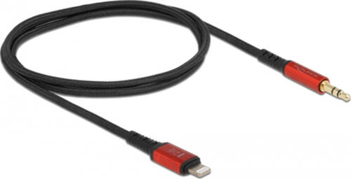 DeLOCK 86586 Audio-Kabel 0,5 m 3.5mm Lightning Schwarz, Rot