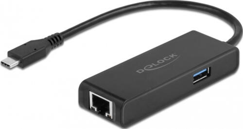 DeLOCK USB Type-C Adapter zu 2,5 Gigabit LAN mit USB Typ-A Buchse