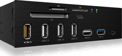 ICY BOX IB-867A Kartenleser USB Eingebaut Schwarz