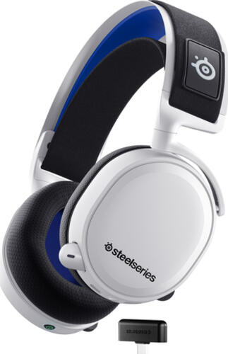 Steelseries Arctis 7P+ Kopfhörer Kabellos Kopfband Gaming USB Typ-C Schwarz, Weiß