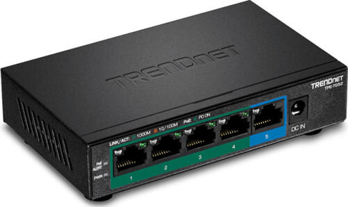 Trendnet TPE-TG52 Netzwerk-Switch Unmanaged Gigabit Ethernet (10/100/1000) Power over Ethernet (PoE) Schwarz