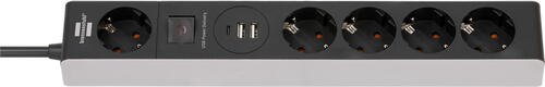 5er Brennenstuhl Premium-Line Steckdosenleiste mit USB Power