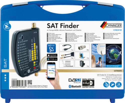 Schwaiger SF9003BTSET Satellitenfinder 950 - 2150 MHz Eingebautes Display Digital 1 Stück(e)
