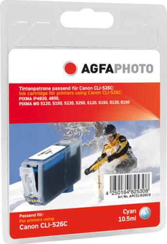 AgfaPhoto APCCLI526CD Druckerpatrone 1 Stück(e) Cyan