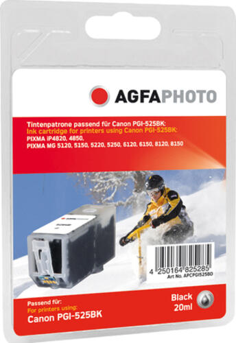 AgfaPhoto APCPGI525BD Druckerpatrone 1 Stück(e) Schwarz