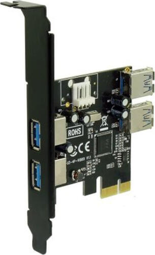 Sedna SE-PCIE-USB3-4 Schnittstellenkarte/Adapter Eingebaut USB 1.1, USB 2.0, USB 3.2 Gen 1 (3.1 Gen 1)