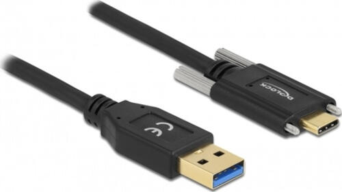 DeLOCK 84007 USB Kabel 0,5 m USB 3.2 Gen 2 (3.1 Gen 2) USB A USB C Schwarz