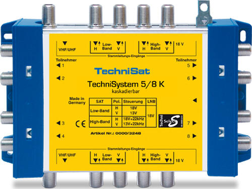 TechniSat TechniSystem 5/8 K Grau, Gelb