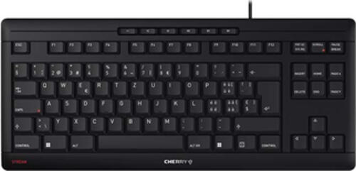 CHERRY STREAM KEYBOARD TKL Tastatur USB QWERTZ Schweiz Schwarz