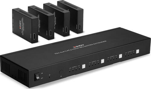 Lindy 38328 Audio-/Video-Leistungsverstärker AV-Sender & -Empfänger Schwarz