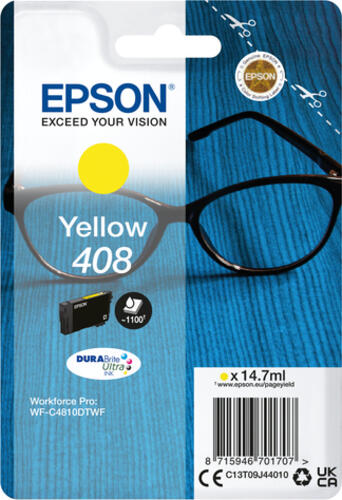 Epson Singlepack Yellow 408 DURABrite Ultra Ink