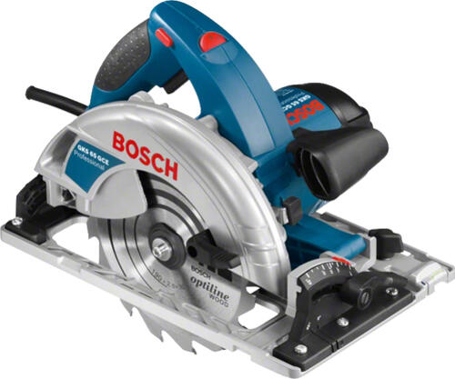 Bosch GKS 65 GCE + FSN 1400 19 cm Schwarz, Blau 5000 RPM 1800 W