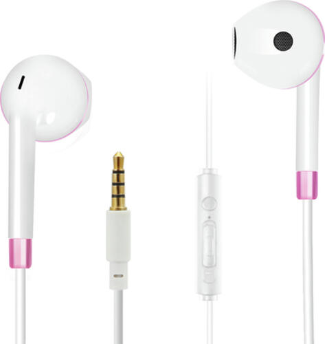 2GO 795965 Kopfhörer & Headset Kabelgebunden im Ohr Anrufe/Musik Rose, Weiß