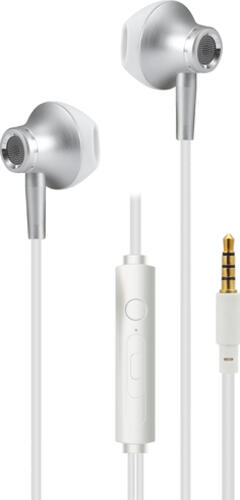 2GO 795968 Kopfhörer & Headset Kabelgebunden im Ohr Anrufe/Musik Silber, Weiß