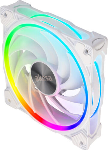 Akasa SOHO AR Computergehäuse Kühlkörper/Radiator 12 cm Transparent, Weiß 1 Stück(e)
