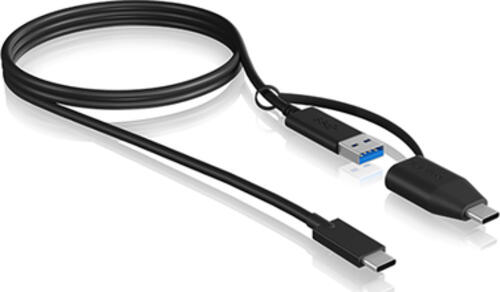 ICY BOX IB-CB034 USB Kabel 1 m USB 3.2 Gen 2 (3.1 Gen 2) USB C USB A Schwarz