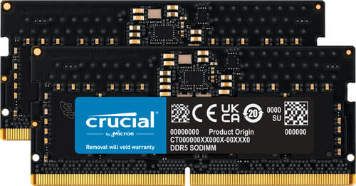 Crucial DDR5-4800 Kit       16GB 2x8GB SODIMM CL40 (16Gbit)