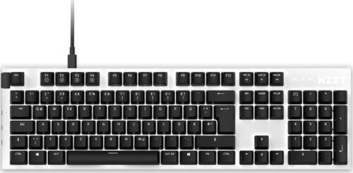 NZXT FUNCTION Tastatur USB QWERTZ Deutsch Schwarz, Weiß