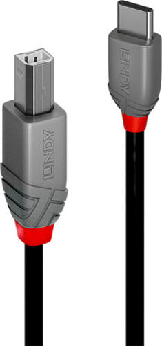 Lindy 36940 USB Kabel 0,5 m USB 2.0 USB C USB B Schwarz