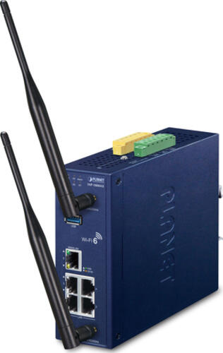 PLANET Industrial Dual Band 802.11ax 1800 Mbit/s Blau