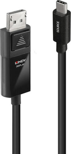 Lindy 43341 Videokabel-Adapter 1 m USB Typ-C DisplayPort Schwarz