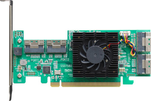 Highpoint SSD7580B RAID-Controller PCI Express x16 4.0 16 Gbit/s