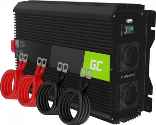 Green Cell INVGC12 Netzteil & Spannungsumwandler Auto 3000 W Schwarz